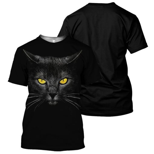 Gearhumans Black Cat - 3D All Over Printed Shirt