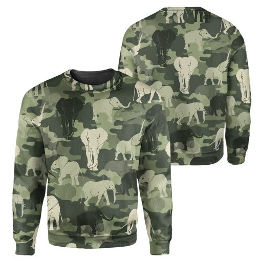 Gearhumans Camo Elephant - 3D All Over Printed Shirt - Image 2