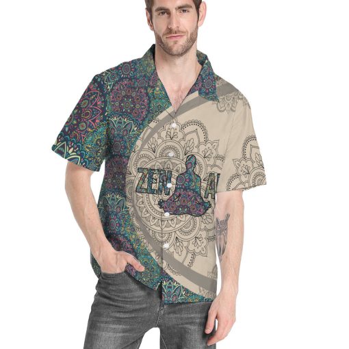 Gearhumans 3D Zen Af Yoga Custom Hawaii Shirt - Image 4