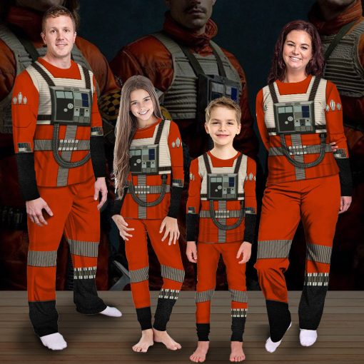 Gearhumans 3D S.W Rebel Pilot Custom Family Pajamas - Image 6