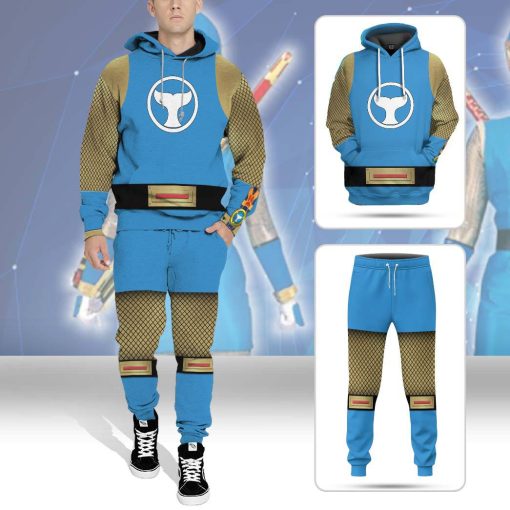 Gearhumans 3D The Blue Wind Rangers Ninja Storm Custom Sweatpants