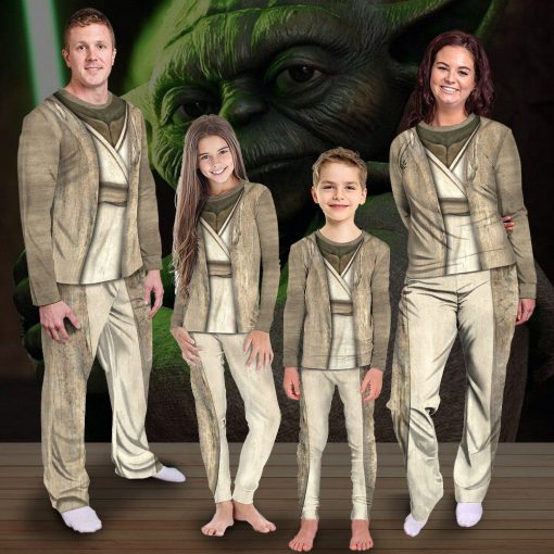 Gearhumans 3D S.W Yoda Cosplay Custom Family Pajamas - Image 6