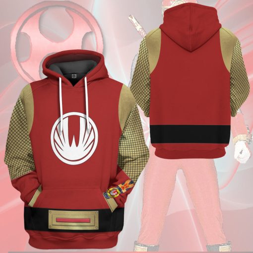 Gearhumans 3D The Red Wind Rangers Ninja Storm Custom Tshirt Hoodie Apparel - Image 10