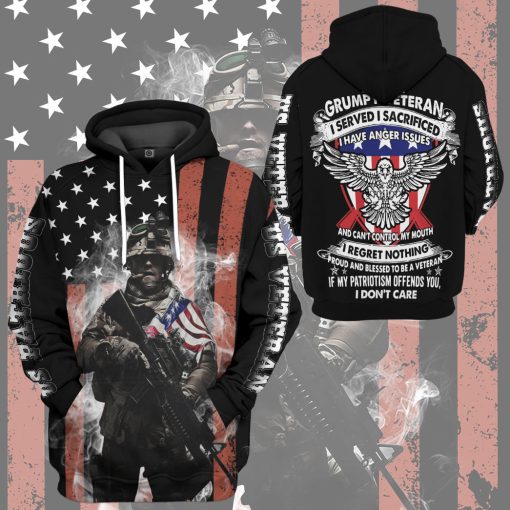 Gearhumans 3D US Veteran Patriot Custom Tshirt Hoodie Apparel