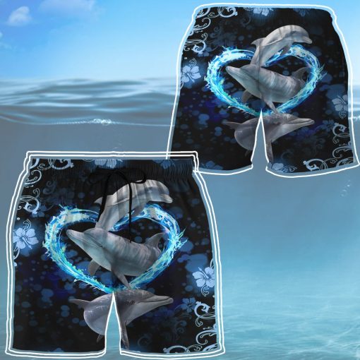 Gearhumans 3D Beautiful Dolphins Custom Hawaii Shirt - Image 13