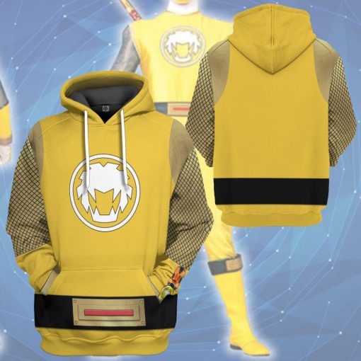 Gearhumans 3D The Yellow Wind Rangers Ninja Storm Custom Tshirt Hoodie Apparel