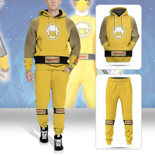 Gearhumans 3D The Yellow Wind Rangers Ninja Storm Custom Tshirt Hoodie Apparel