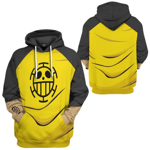 Gearhumans 3D One Piece Trafalgar DW ater Law  Custom Hoodie Tshirt Apparel - Image 5