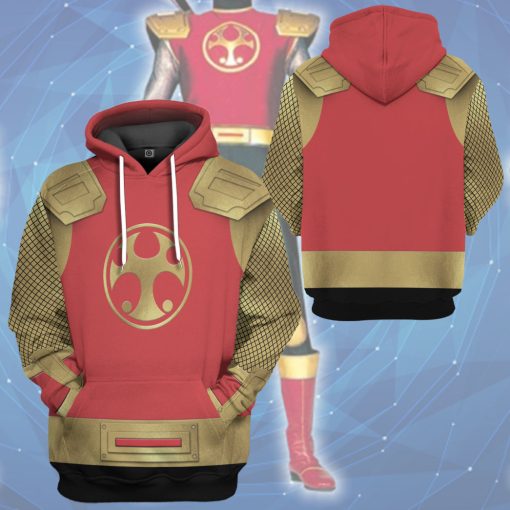 Gearhumans 3D The Crimson Thunder Rangers Ninja Storm Custom Tshirt Hoodie Apparel - Image 10