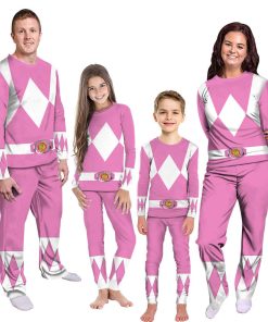 Gearhumans 3D Mighty Morphins Power Ranger Pink Custom Family Pajamas