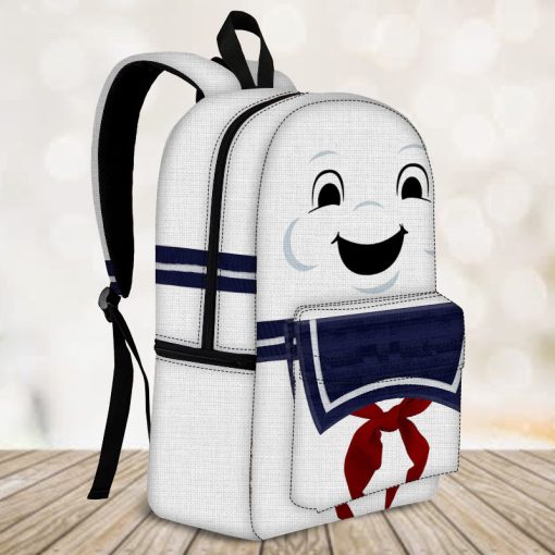 Gearhumans 3D Ghostbuster Stay Puft Marshmallow Man Custom Backpack - Image 5