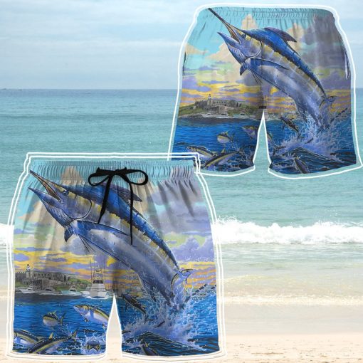 Gearhumans 3D BLue Marlin Custom Hawaii Shirt - Image 11