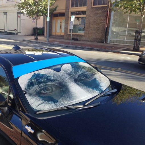 Gearhumans 3D Joker Face Paint Custom Car Auto Sunshade - Image 6