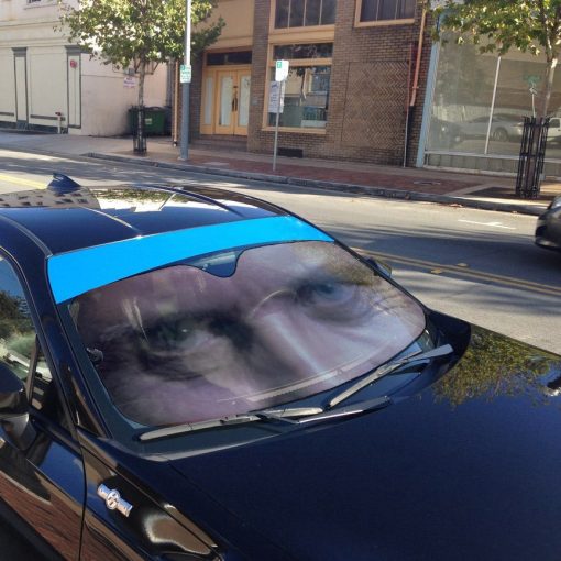 Gearhumans 3D Hannibal Lecter Eyes Custom Car Auto Sunshade - Image 6