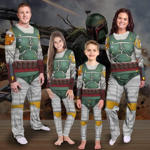 Gearhumans 3D S.W Boba Fett Custom Family Pyjamas