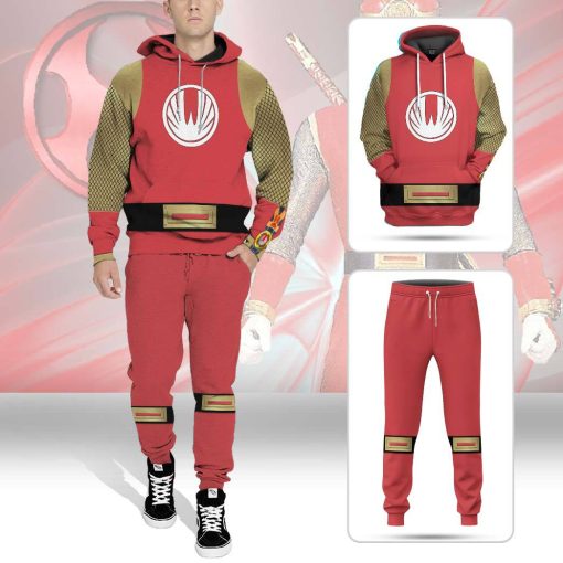 Gearhumans 3D The Red Wind Rangers Ninja Storm Custom Tshirt Hoodie Apparel - Image 20