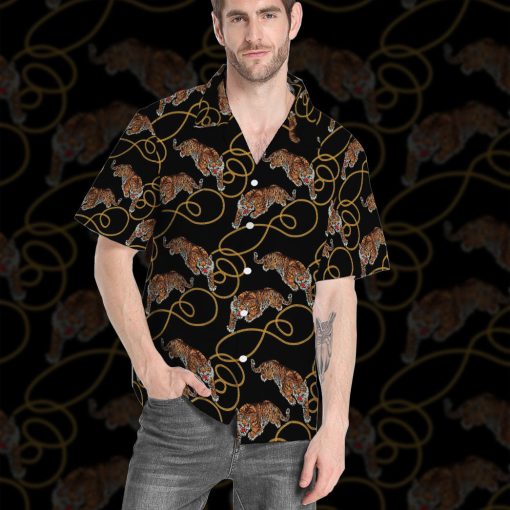 Gearhumans 3D Tiger Line Custom Hawaii Shirt - Image 6