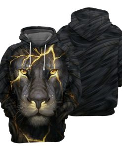 Gearhumans Black Lion - 3D All Over Printed Shirt