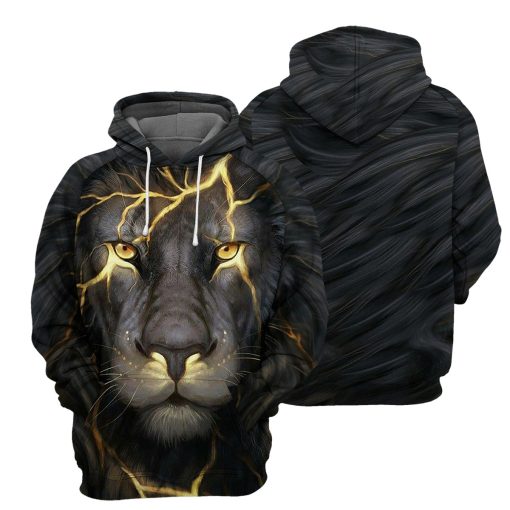 Gearhumans Black Lion - 3D All Over Printed Shirt