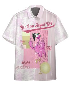 Gearhumans 3D Yes I Am Fabulous Flamingo Birthday Month Birthday Custom Text Hawaii Shirt