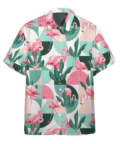 Gearhumans 3D Flamingo Exotic Patchwork Patterns Custom Hawaii Shirt