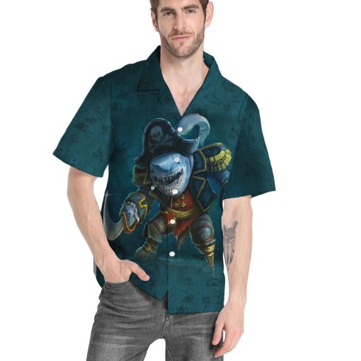 Gearhuman 3D Pirate Shark Custom Hawaii Shirt - Image 5