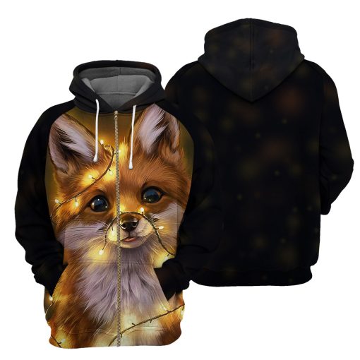 Gearhumans Cute Fox- 3D All Over Printed Shirt - Image 4