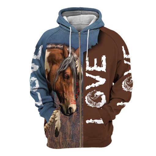 Gearhumans Love Horse - 3D All Over Printed Shirt - Image 4