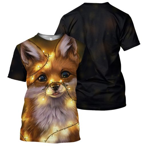 Gearhumans Cute Fox- 3D All Over Printed Shirt - Image 3