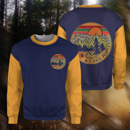 Gearhumans I Hate People - Camping - 3D All Over Printed Shirt - Image 5