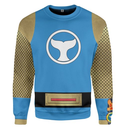 Gearhumans 3D The Blue Wind Rangers Ninja Storm Custom Tshirt Hoodie Apparel - Image 2