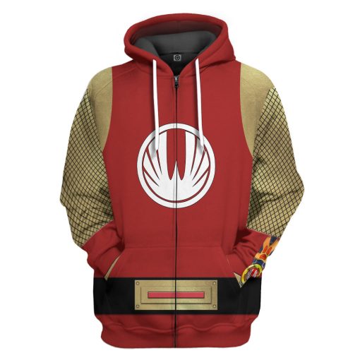 Gearhumans 3D The Red Wind Rangers Ninja Storm Custom Tshirt Hoodie Apparel - Image 3