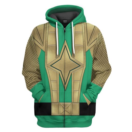 Gearhumans 3D Green Samurai Rangers Ninja Storm Custom Tshirt Hoodie Apparel