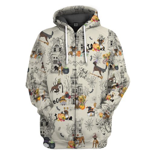 Gearhumans 3D Halloween Town With Boxer Custom Tshirt Hoodie Apparel