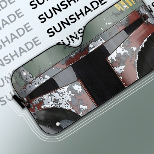 Gearhumans 3D S.W Boba Fett Custom Car Auto Sunshade