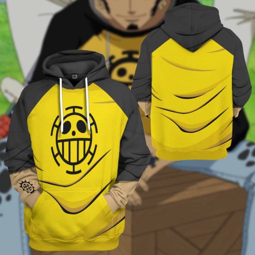 Gearhumans 3D One Piece Trafalgar DW ater Law  Custom Hoodie Tshirt Apparel - Image 10