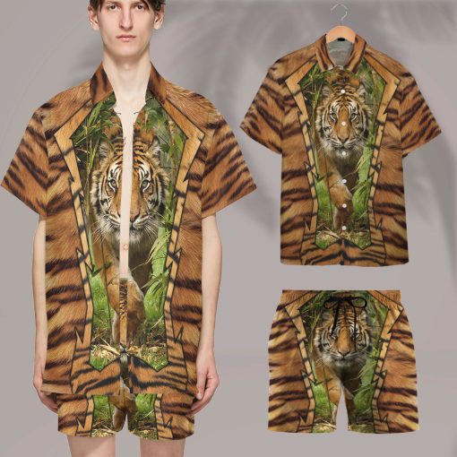 Gearhumans 3D Jungle Tiger Custom Hawaii Shirt - Image 7