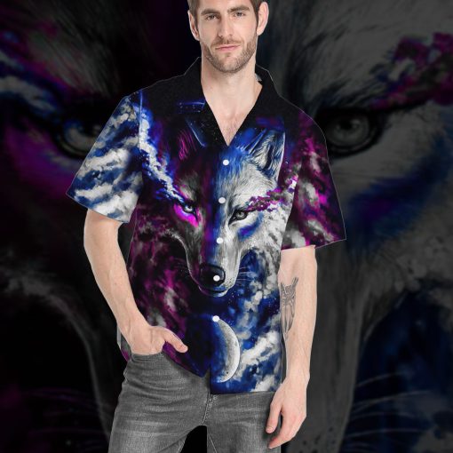 Gearhumans 3D Fantasy Wolf Custom Hawaii Shirt - Image 7