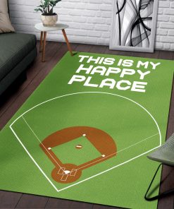 Gearhumans This Is My Happy Place - Softball Rug