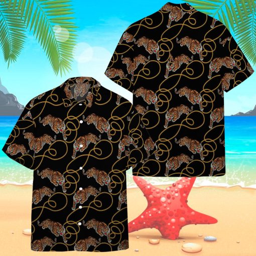 Gearhumans 3D Tiger Line Custom Hawaii Shirt - Image 7
