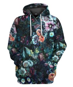 Gearhumans 3D All Over Flower 3D Printed Custom Tshirt Hoodie Apparel