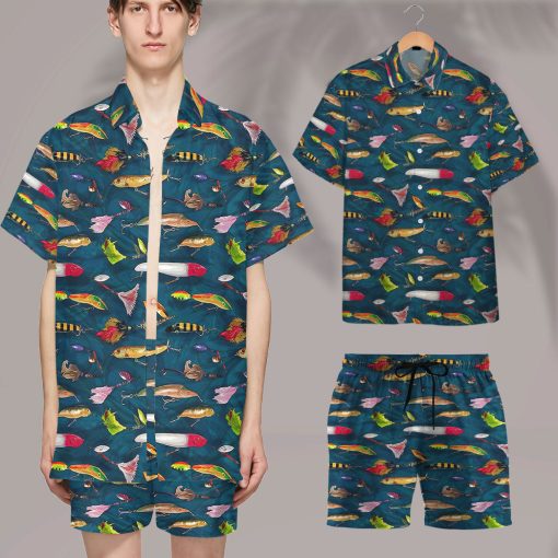 Gearhumans 3D Fishing Lures Custom Hawaii Shirt - Image 7