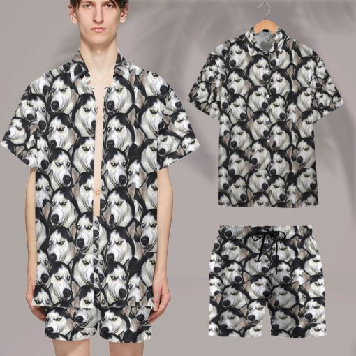 Gearhumans 3D Funny Husky Custom Hawaii Shirt - Image 7