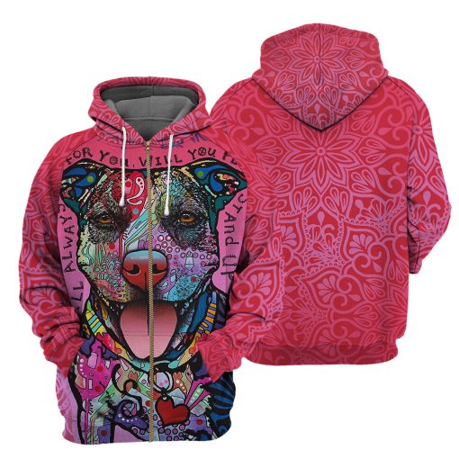Gearhumans Pink Pitbull - 3D All Over Printed Shirt
