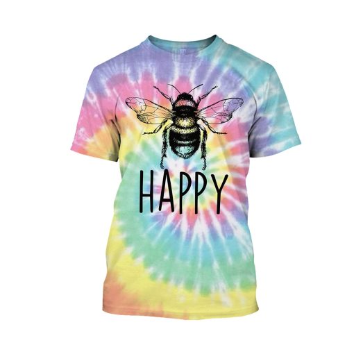 Gearhumans Bee Tie-Dye - 3D All Over Printed Shirt - Image 3