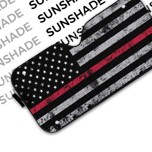 Gearhumans 3D Red Thin Line Auto Sunshade - Image 4