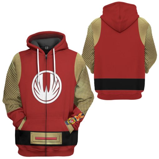 Gearhumans 3D The Red Wind Rangers Ninja Storm Custom Tshirt Hoodie Apparel - Image 8