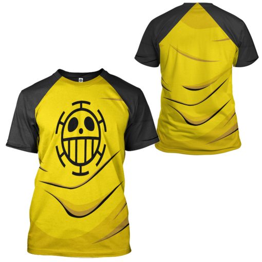Gearhumans 3D One Piece Trafalgar DW ater Law  Custom Hoodie Tshirt Apparel - Image 7
