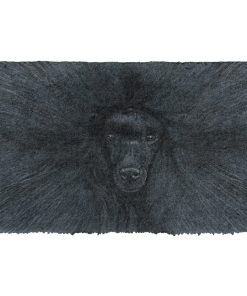 Gearhumans 3D Black Poodle Custom Doormat