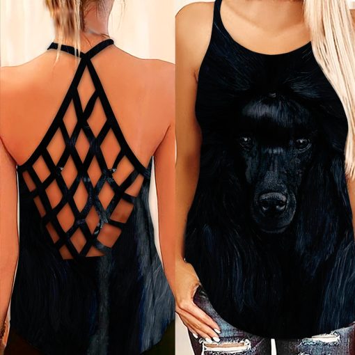 Gearhumans 3D Black Poodle Custom Hollow Camisole - Image 2